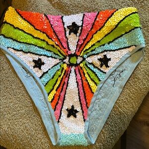 Easy Tiger Colorful Sequin High-Waisted Bottom